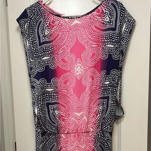 Katherine Way Pink and Navy Dress